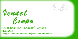 vendel csapo business card